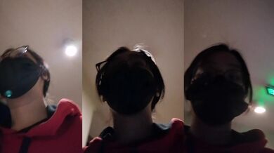 女性同僚が自撮りして自慰行為