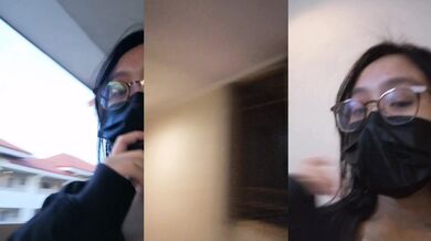 女性同僚の自撮りオナニー02