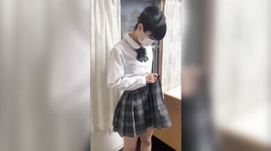 vo,5神レベル女です. Body Check でパンティの奥にある生えかけのマンマンを Exposed すスポブラUniform Woman