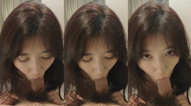 Beautiful girl contrast table oral sex