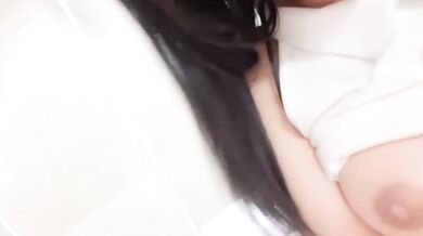 Big tits beauty toilet fingering asshole