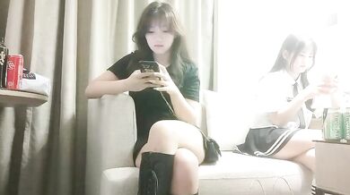 Young man has a threesome at the hotel