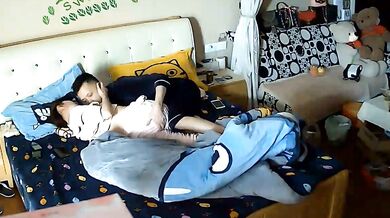 Korean young couple secretly recorded having sex at home