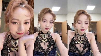 生放送で胸を露出