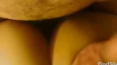 Beautiful girl takes selfie while having sex with her sex partner, twisting her waist and hips crazily and panting (2)