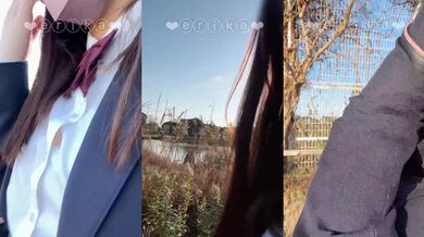 巨乳JKゆきが露出3 釣り堀