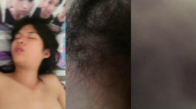 假屌抽插熟睡女友騷逼